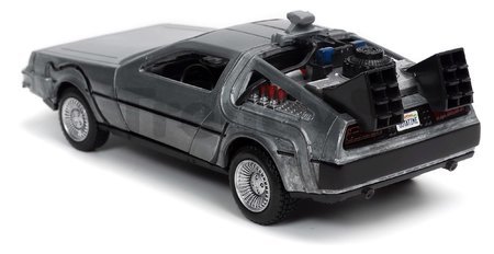 Autíčko Time Machine Back to the Future 1 Jada kovové s otvárateľnými dverami dĺžka 12,5 cm 1:32
