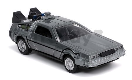 Autíčko Time Machine Back to the Future 1 Jada kovové s otvárateľnými dverami dĺžka 12,5 cm 1:32
