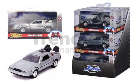 Autíčko Time Machine Back to the Future 1 Jada kovové s otvárateľnými dverami dĺžka 12,5 cm 1:32