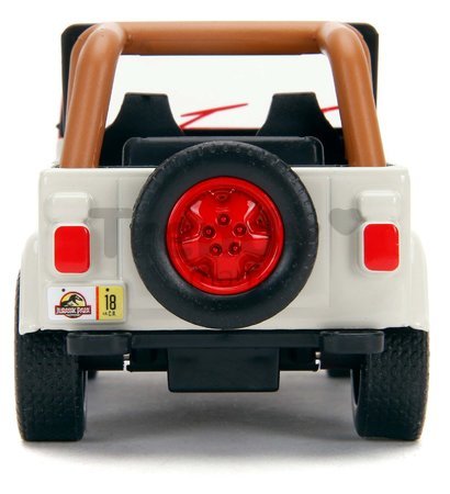 Autíčko Jeep Wrangler Jurassic World Jada kovové s otvárateľnými dverami dĺžka 10,2 cm 1:32