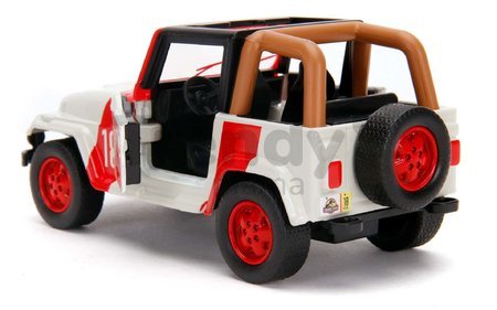 Autíčko Jeep Wrangler Jurassic World Jada kovové s otvárateľnými dverami dĺžka 10,2 cm 1:32