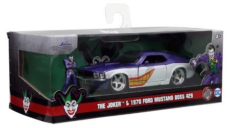 Autíčko DC Ford Mustang Jada kovové s otvárateľnými dverami a figúrkou Joker dĺžka 12,8 cm 1:32