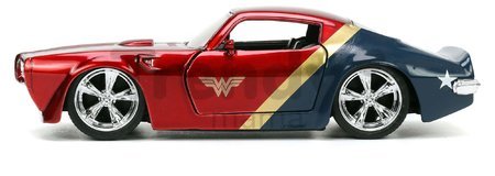 Autíčko DC Pontiac Firebird 1972 Jada kovové s otvárateľnými dverami a figúrkou Wonder Woman dĺžka 13 cm 1:32
