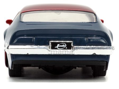 Autíčko DC Pontiac Firebird 1972 Jada kovové s otvárateľnými dverami a figúrkou Wonder Woman dĺžka 13 cm 1:32