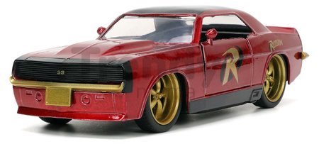 Autíčko DC Chevy Camaro 1969 Jada kovové s otvárateľnými dverami a figúrkou Robin dĺžka 13 cm 1:32