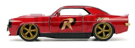 Autíčko DC Chevy Camaro 1969 Jada kovové s otvárateľnými dverami a figúrkou Robin dĺžka 13 cm 1:32