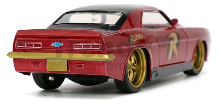 Autíčko DC Chevy Camaro 1969 Jada kovové s otvárateľnými dverami a figúrkou Robin dĺžka 13 cm 1:32