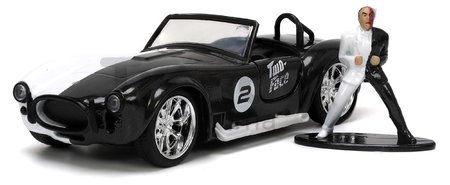 Autíčko DC 1965 Shelby Cobra 427 Jada kovové s otvárateľnými dverami a figúrkou Two Face dĺžka 13 cm 1:32