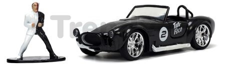 Autíčko DC 1965 Shelby Cobra 427 Jada kovové s otvárateľnými dverami a figúrkou Two Face dĺžka 13 cm 1:32
