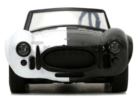 Autíčko DC 1965 Shelby Cobra 427 Jada kovové s otvárateľnými dverami a figúrkou Two Face dĺžka 13 cm 1:32