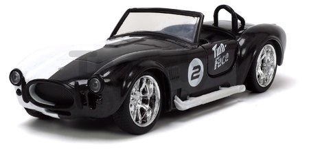 Autíčko DC 1965 Shelby Cobra 427 Jada kovové s otvárateľnými dverami a figúrkou Two Face dĺžka 13 cm 1:32