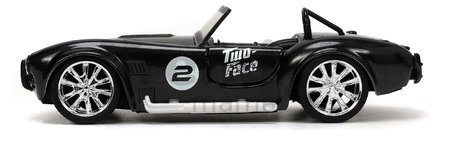 Autíčko DC 1965 Shelby Cobra 427 Jada kovové s otvárateľnými dverami a figúrkou Two Face dĺžka 13 cm 1:32