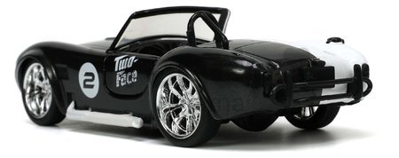 Autíčko DC 1965 Shelby Cobra 427 Jada kovové s otvárateľnými dverami a figúrkou Two Face dĺžka 13 cm 1:32