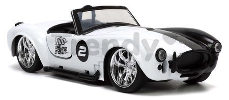 Autíčko DC 1965 Shelby Cobra 427 Jada kovové s otvárateľnými dverami a figúrkou Two Face dĺžka 13 cm 1:32
