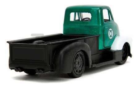 Autíčko Chevy COE 1952 DC Jada kovové s otvárateľnými dverami a figúrka Green Lantern dĺžka 12 cm 1:32