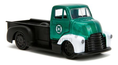 Autíčko Chevy COE 1952 DC Jada kovové s otvárateľnými dverami a figúrka Green Lantern dĺžka 12 cm 1:32
