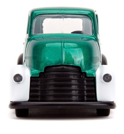 Autíčko Chevy COE 1952 DC Jada kovové s otvárateľnými dverami a figúrka Green Lantern dĺžka 12 cm 1:32