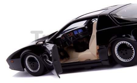 Autíčko Knight Rider Kitt 1982 Pontiac Jada kovové s otvárateľnými dverami a svetlom dĺžka 21 cm 1:24