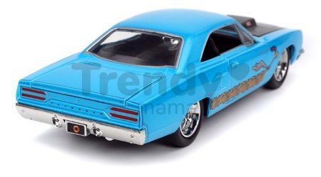 Autíčko Looney Tunes Road Runner Jada kovové s otvárateľnými časťami a figúrkou Wile E. Coyote dĺžka 22 cm 1:24