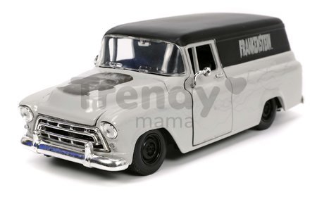 Autíčko Chevy Suburban 1957 Jada kovové s otvárateľnými časťami a figúrkou Frankenstein dĺžka 20 cm 1:24
