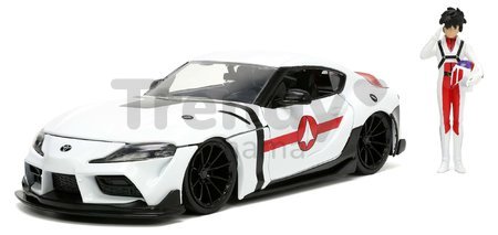 Autíčko Robotech ´20 Toyota Supra Jada kovové s otvárateľnými časťami a figúrkou Rick Hunter dĺžka 20 cm 1:24