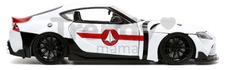 Autíčko Robotech ´20 Toyota Supra Jada kovové s otvárateľnými časťami a figúrkou Rick Hunter dĺžka 20 cm 1:24