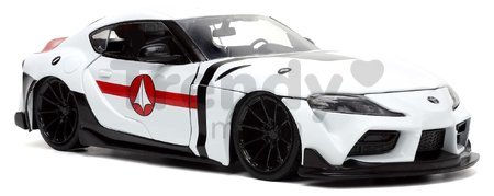 Autíčko Robotech ´20 Toyota Supra Jada kovové s otvárateľnými časťami a figúrkou Rick Hunter dĺžka 20 cm 1:24