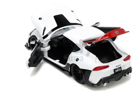 Autíčko Robotech ´20 Toyota Supra Jada kovové s otvárateľnými časťami a figúrkou Rick Hunter dĺžka 20 cm 1:24
