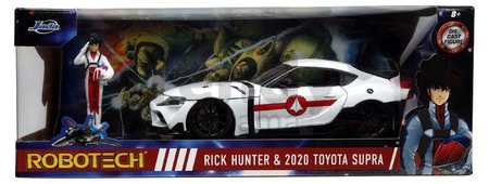 Autíčko Robotech ´20 Toyota Supra Jada kovové s otvárateľnými časťami a figúrkou Rick Hunter dĺžka 20 cm 1:24