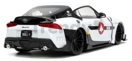 Autíčko Robotech ´20 Toyota Supra Jada kovové s otvárateľnými časťami a figúrkou Roy Fokker dĺžka 20 cm 1:24
