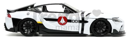 Autíčko Robotech ´20 Toyota Supra Jada kovové s otvárateľnými časťami a figúrkou Roy Fokker dĺžka 20 cm 1:24