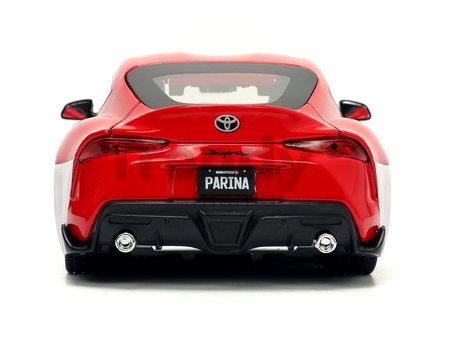 Autíčko Robotech ´20 Toyota Supra Jada kovové s otvárateľnými časťami a figúrkou Miriya Sterling dĺžka 20 cm 1:24