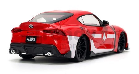 Autíčko Robotech ´20 Toyota Supra Jada kovové s otvárateľnými časťami a figúrkou Miriya Sterling dĺžka 20 cm 1:24
