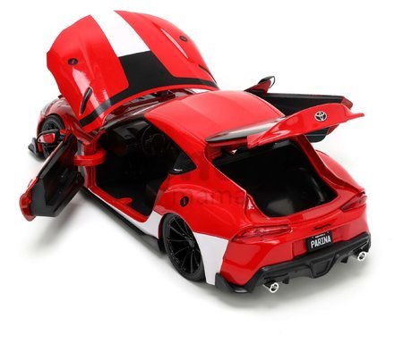 Autíčko Robotech ´20 Toyota Supra Jada kovové s otvárateľnými časťami a figúrkou Miriya Sterling dĺžka 20 cm 1:24