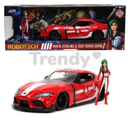 Autíčko Robotech ´20 Toyota Supra Jada kovové s otvárateľnými časťami a figúrkou Miriya Sterling dĺžka 20 cm 1:24