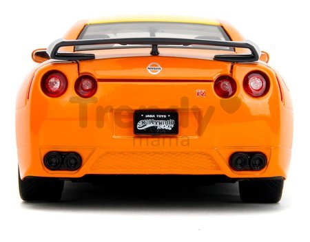 Autíčko Nissan GT-R 2009 Jada kovové s otvárateľnými časťami a figúrka Naruto dĺžka 20 cm 1:24