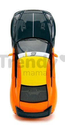 Autíčko Nissan GT-R 2009 Jada kovové s otvárateľnými časťami a figúrka Naruto dĺžka 20 cm 1:24