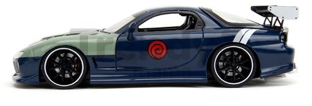Autíčko Mazda RX-7 1993 Jada kovové s otvárateľnými časťami a figúrka Kakashi dĺžka 20 cm 1:24