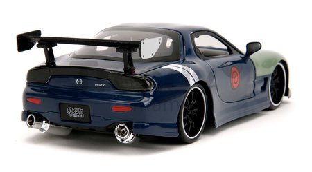 Autíčko Mazda RX-7 1993 Jada kovové s otvárateľnými časťami a figúrka Kakashi dĺžka 20 cm 1:24