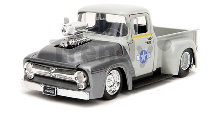 Autíčko Street Fighter Ford Pickup 1956 Jada kovové s otvárateľnými časťami a figúrkou Guile dĺžka 20 cm 1:24