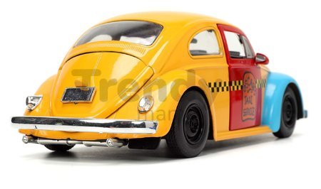 Autíčko Sesame Street VW Beetle 1959 Jada kovové s otvárateľnými časťami a figúrkou Oscar dĺžka 16,5 cm 1:24