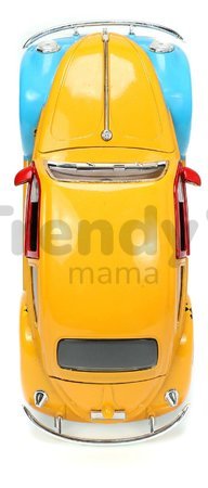 Autíčko Sesame Street VW Beetle 1959 Jada kovové s otvárateľnými časťami a figúrkou Oscar dĺžka 16,5 cm 1:24