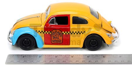 Autíčko Sesame Street VW Beetle 1959 Jada kovové s otvárateľnými časťami a figúrkou Oscar dĺžka 16,5 cm 1:24
