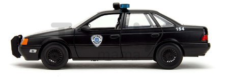 Autíčko RoboCop Ford Taurus 1986 Jada kovové s otvárateľnými časťami a figúrkou Robocop dĺžka 20 cm 1:24