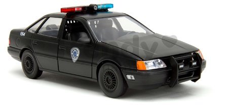 Autíčko RoboCop Ford Taurus 1986 Jada kovové s otvárateľnými časťami a figúrkou Robocop dĺžka 20 cm 1:24