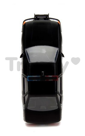 Autíčko RoboCop Ford Taurus 1986 Jada kovové s otvárateľnými časťami a figúrkou Robocop dĺžka 20 cm 1:24