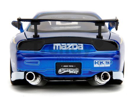 Autíčko Mazda RX-7 1993 Street Fighter Jada kovové s otvárateľnými časťami a figúrka Chun-Li dĺžka 20 cm 1:24