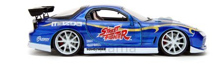 Autíčko Mazda RX-7 1993 Street Fighter Jada kovové s otvárateľnými časťami a figúrka Chun-Li dĺžka 20 cm 1:24