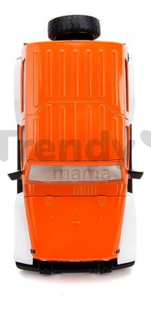 Autíčko Jeep Wrangler 2007 M&M Jada kovové s otvárateľnými dverami a figúrka Orange dĺžka 18 cm 1:24