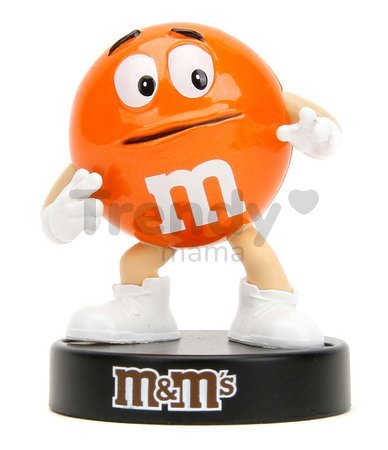 Autíčko Jeep Wrangler 2007 M&M Jada kovové s otvárateľnými dverami a figúrka Orange dĺžka 18 cm 1:24